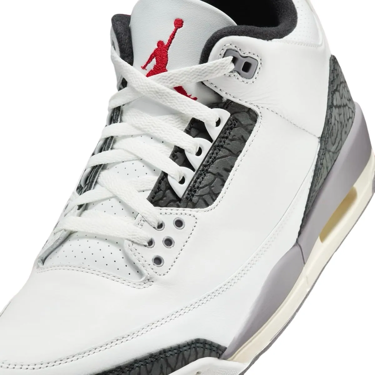 Nike Air Jordan 3 Retro Summit White/Fire Red 'Cement Grey' (CT8532 106)
