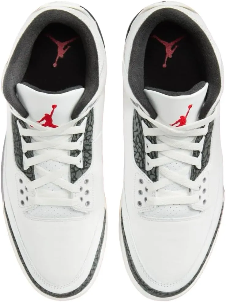 Nike Air Jordan 3 Retro Summit White/Fire Red 'Cement Grey' (CT8532 106)