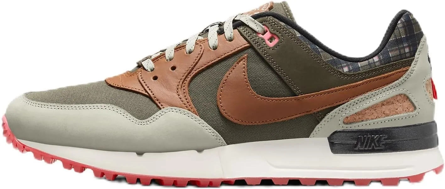 Nike Air Pegasus '89 Golf Shoes (FQ8316-300, Cargo Khaki/Jade Horizon/Hot Punch/Light British Tan) Size 7.5