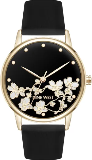 Nine West Women's Floral Dial Strap Watch, NW/3146