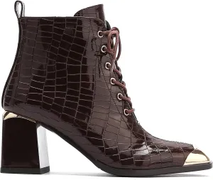 Ninety Union FANTASTIC Crocodile Patent Lace Up Bootie