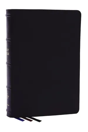 NKJV, Large Print Thinline Reference Bible, Blue Letter, Maclaren Series, Genuine Leather, Black, Comfort Print: Holy Bible, New King James Version Leather Bound – Large Print, April 18, 2023