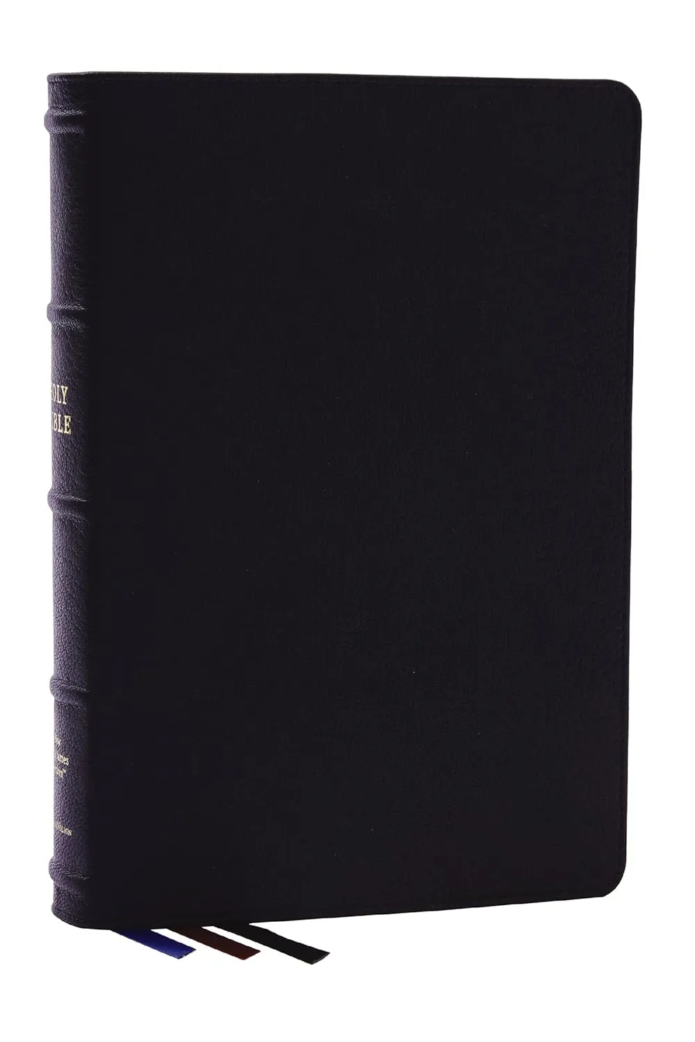 NKJV, Large Print Thinline Reference Bible, Blue Letter, Maclaren Series, Genuine Leather, Black, Comfort Print: Holy Bible, New King James Version Leather Bound – Large Print, April 18, 2023