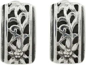 NOVICA Artisan Handmade Silver Button Earrings Fine No Stone Mexico Floral Taxco [0.4 in L x 0.3 in W] ' Taxco Sunflowers'