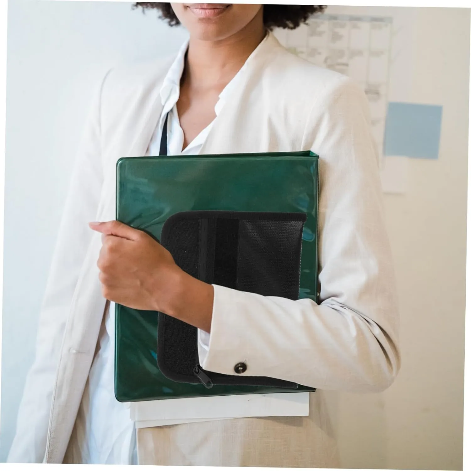NUOBESTY 3sets Fireproof Document Organizer Safe File Bag Zipper Ideal for Office Workers Students Travel 2pcs*3