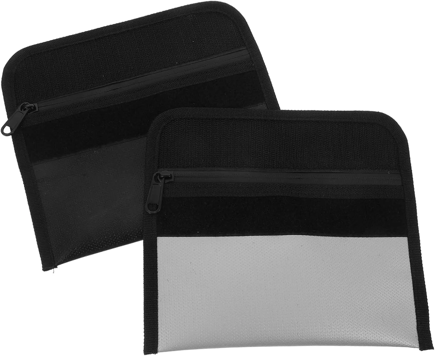 NUOBESTY 3sets Fireproof Document Organizer Safe File Bag Zipper Ideal for Office Workers Students Travel 2pcs*3