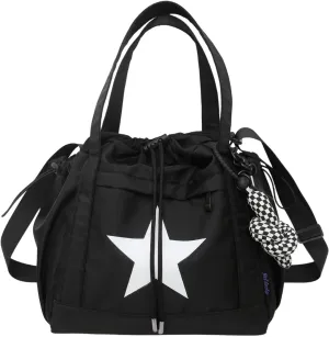 Nylon Star Messenger Bag Y2K, Cute Tote Bags Aesthetic, Small Travel Crossbody Shoulder Bags For Women