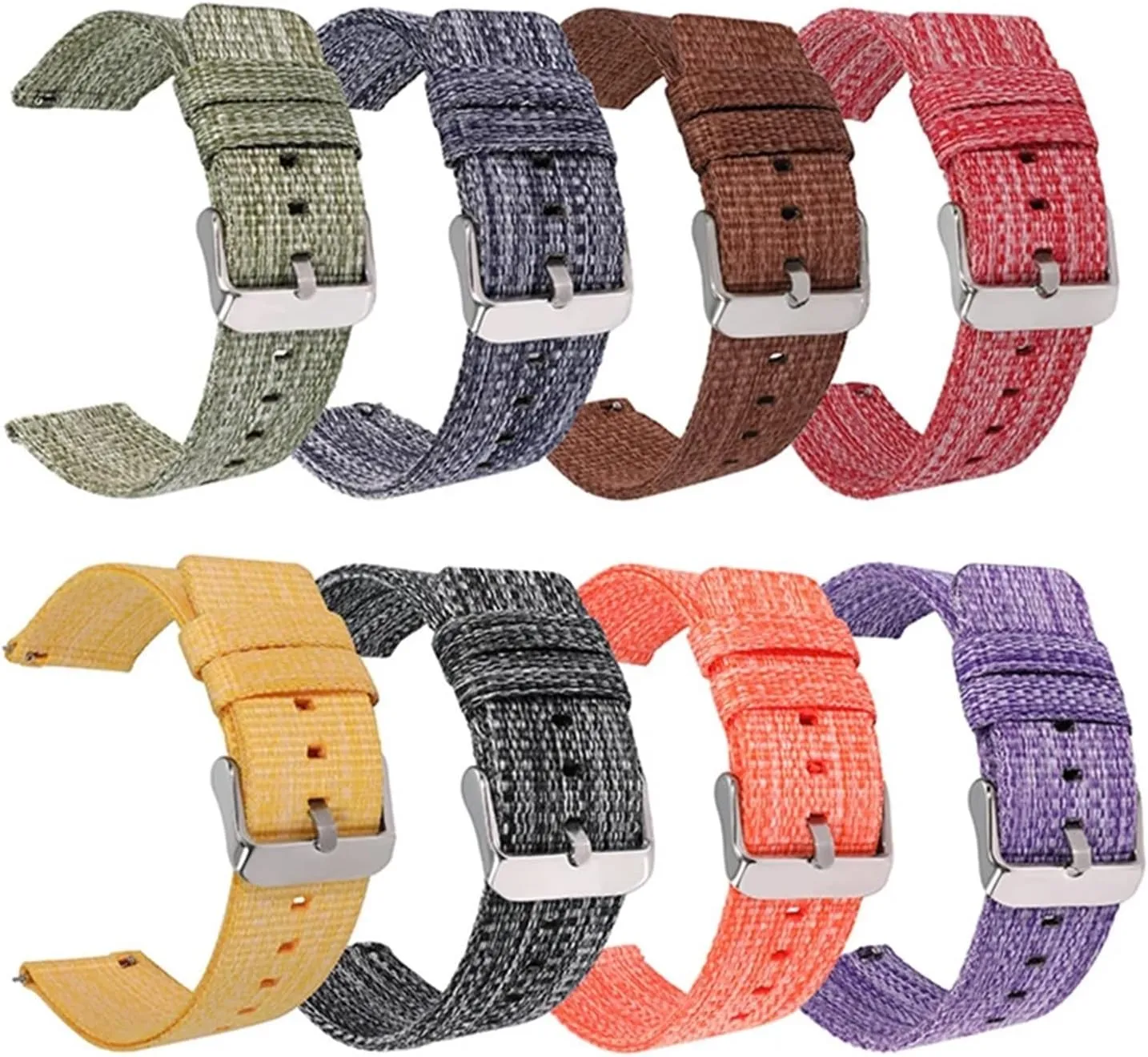 Nylon Strap 20mm 22mm Universal intelligent watch Canvas Watchband Quick Release denim Woven Band