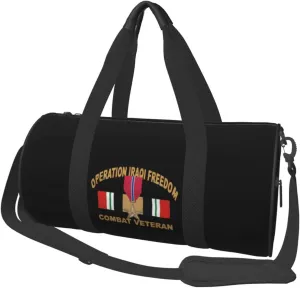 Oif Iraqi Freedom Combat Veteran Bronze Star Duffel Bag Gym Bag Sports Bags Foldable Travel Bag Multipurpose Backpack