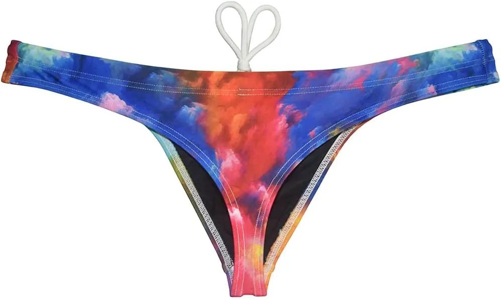 OROCOJUCO Sport Mens Print Thong Swimsuit Contour Pouch Bikini Swimwear Board Surf Short Trunks Swim Tangas