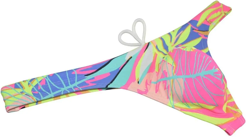 OROCOJUCO Sport Mens Print Thong Swimsuit Contour Pouch Bikini Swimwear Board Surf Short Trunks Swim Tangas