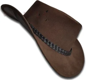 Oztrala Hat Suede Leather Cowboy Men Women Australian Outback Western Aussie Black Brown HL32 Flinders