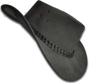 Oztrala Hat Suede Leather Cowboy Men Women Australian Outback Western Aussie Black Brown HL32 Flinders