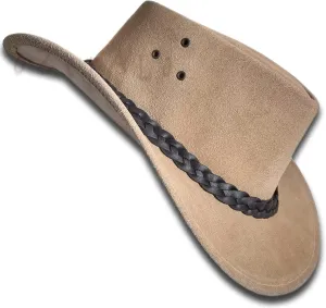 Oztrala Hat Suede Leather Cowboy Men Women Australian Outback Western Aussie Black Brown HL32 Flinders