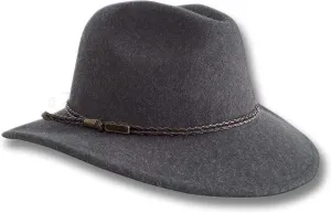 Oztrala Outback Fedora Australian Wool Felt HAT HW02 Mens Women Kids Leather Band Cowboy Western US