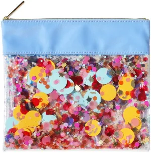Packed Party Everyday's A Birthday Confetti Pouch; Small Cute To-Go Purse or Cosmetic Make Up Set Bag with Zipper; Compact Travel Organizer for Women
