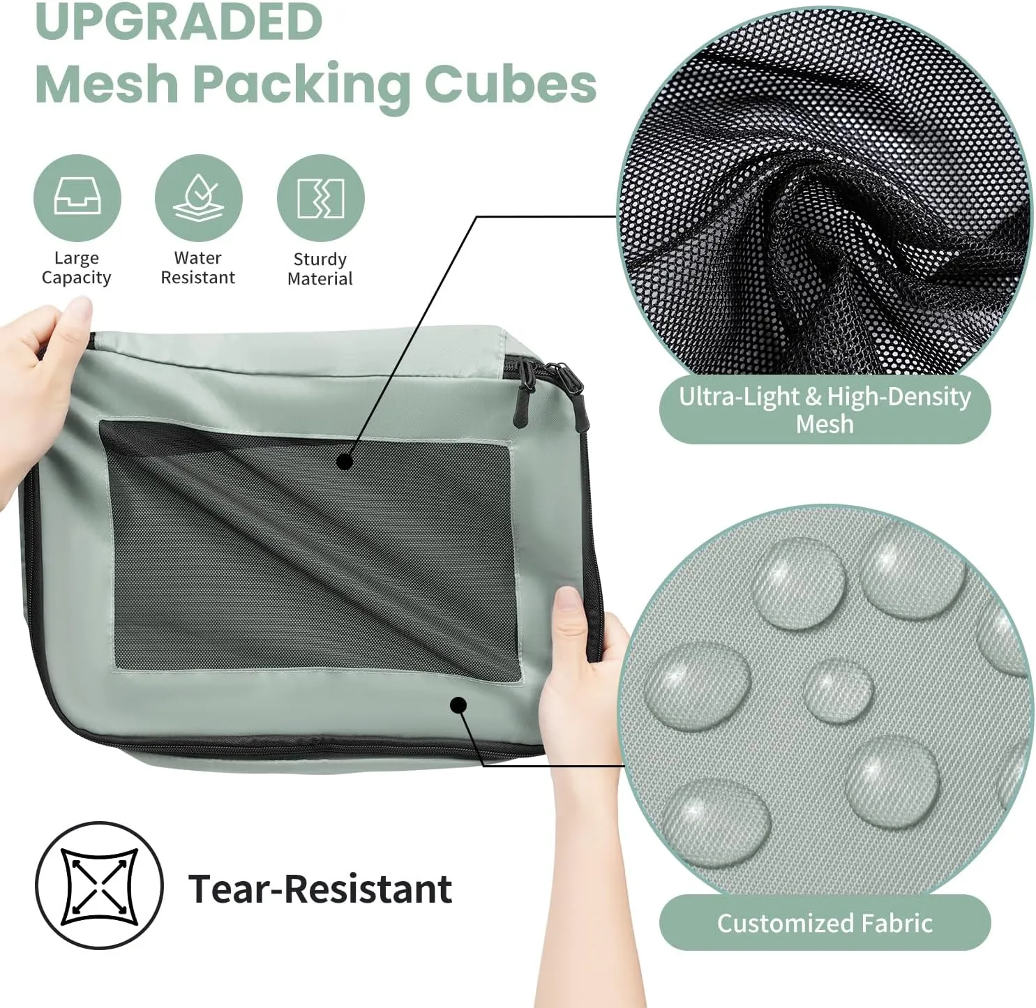 Packing Cubes for Travel |10 Set Matcha |Durable Luggage Organizer 4 Size(Extra Large, Large, Medium, Small),Comprehensive Cubes for Toiletry,Underwear, Shoe,Travel Essentials,Efficient Women Gifts
