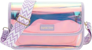 PACKISM Cute Y2K Purse - Holographic Crossbody Bag Iridescent Shoulder Clutch Handbag for Women for Concerts Festivals