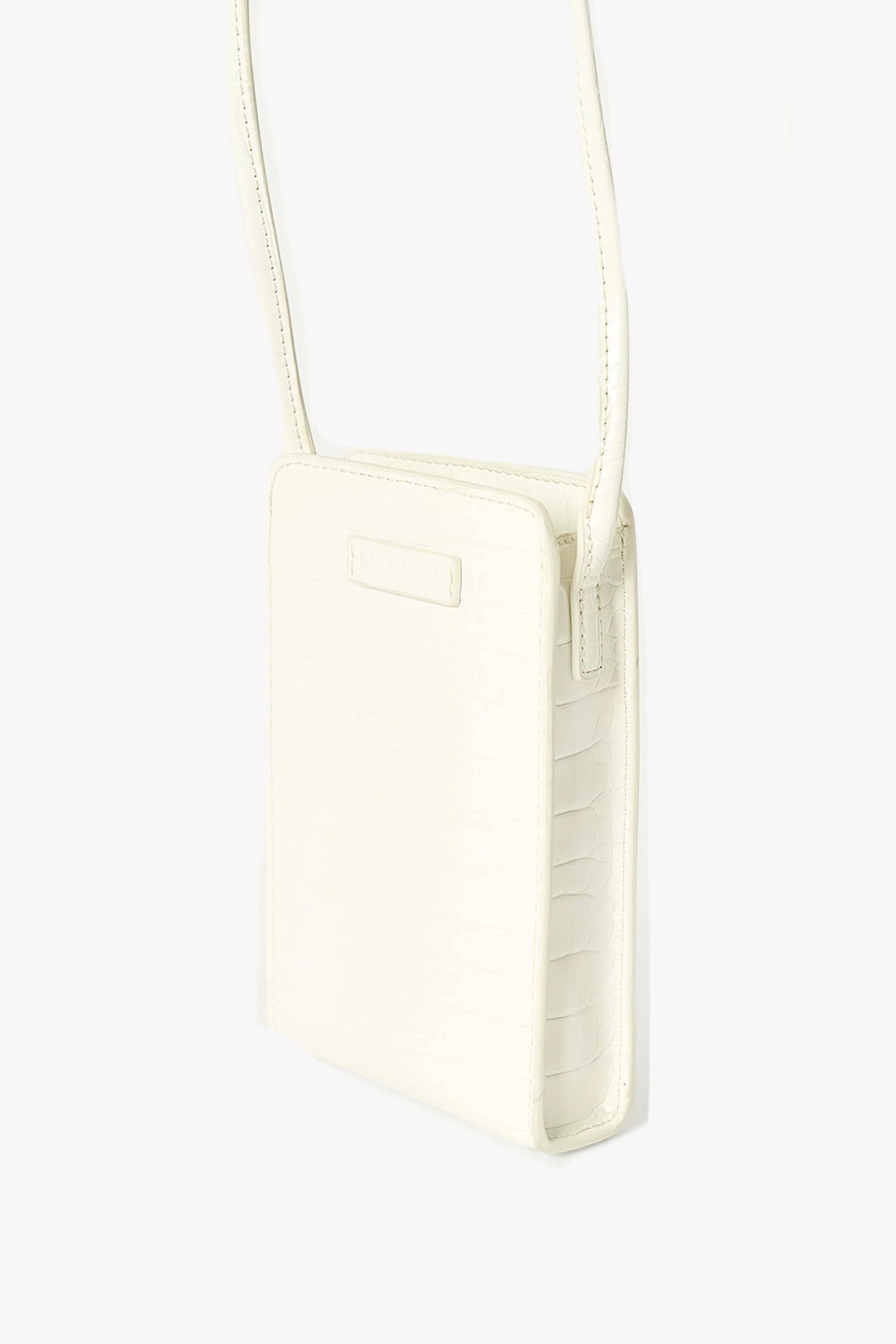 Paloma Ivory Brushed Croc Phone Bag
