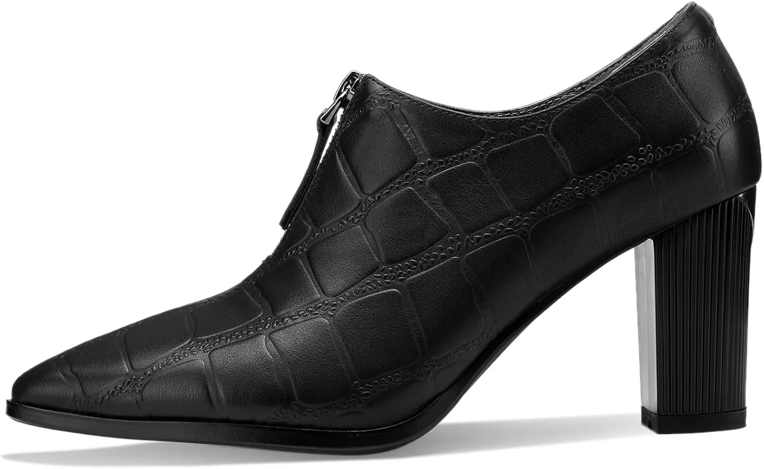 Patent Leather Ankle Boots for Women Chunky Block Pointed Toe Extra Wide Booties Botas Para Mujer High Heels Dress Warm Lined Classic Ladies Comfortable Dressy 3 Inch Boot