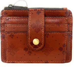 Patricia Nash Leather Cassis ID Card Case Wallet, Tan Signature Print