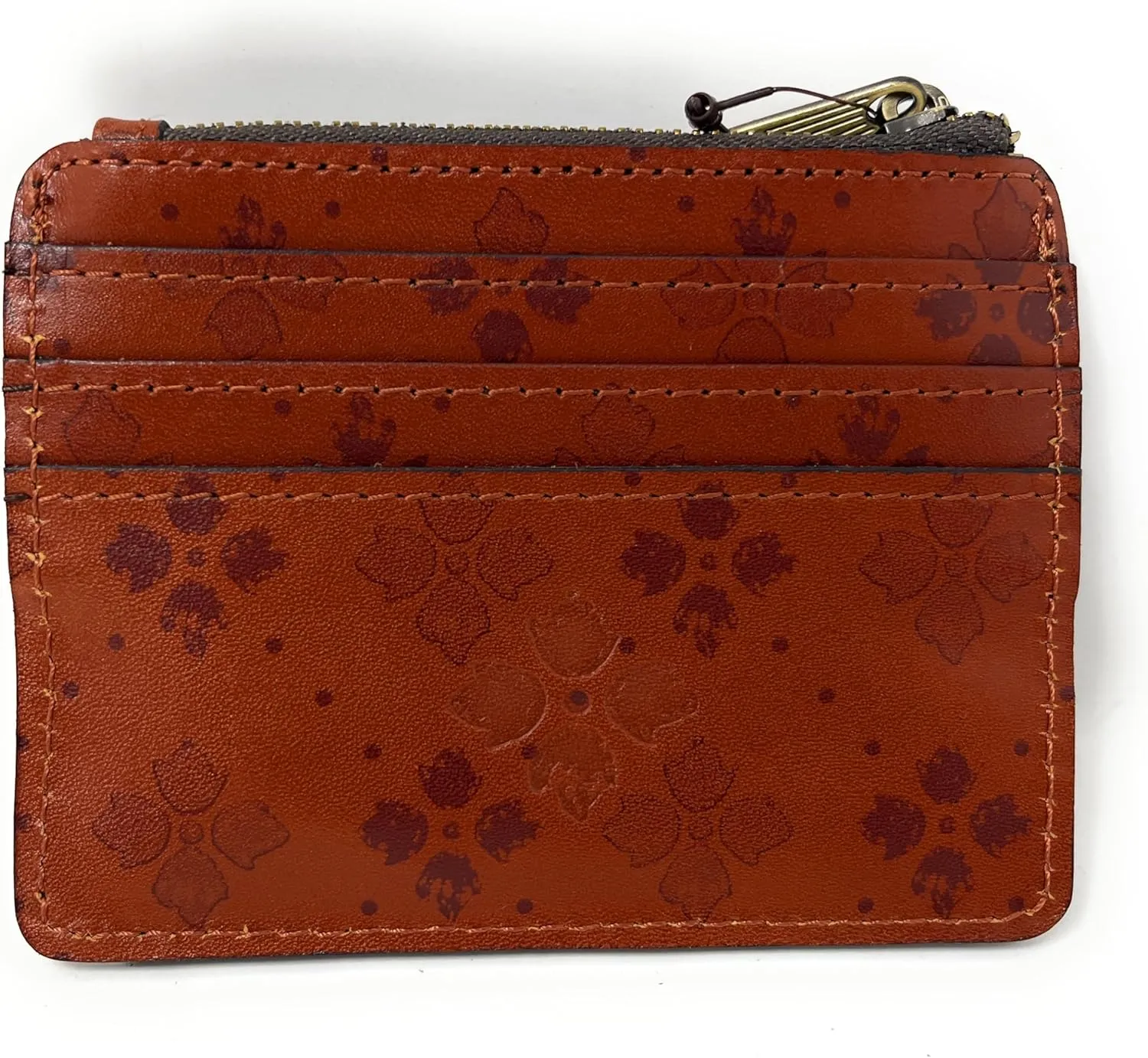 Patricia Nash Leather Cassis ID Card Case Wallet, Tan Signature Print