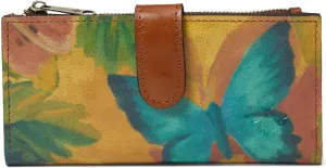 Patricia Nash Nazari Wallet Watercolor Butterfly Print One Size