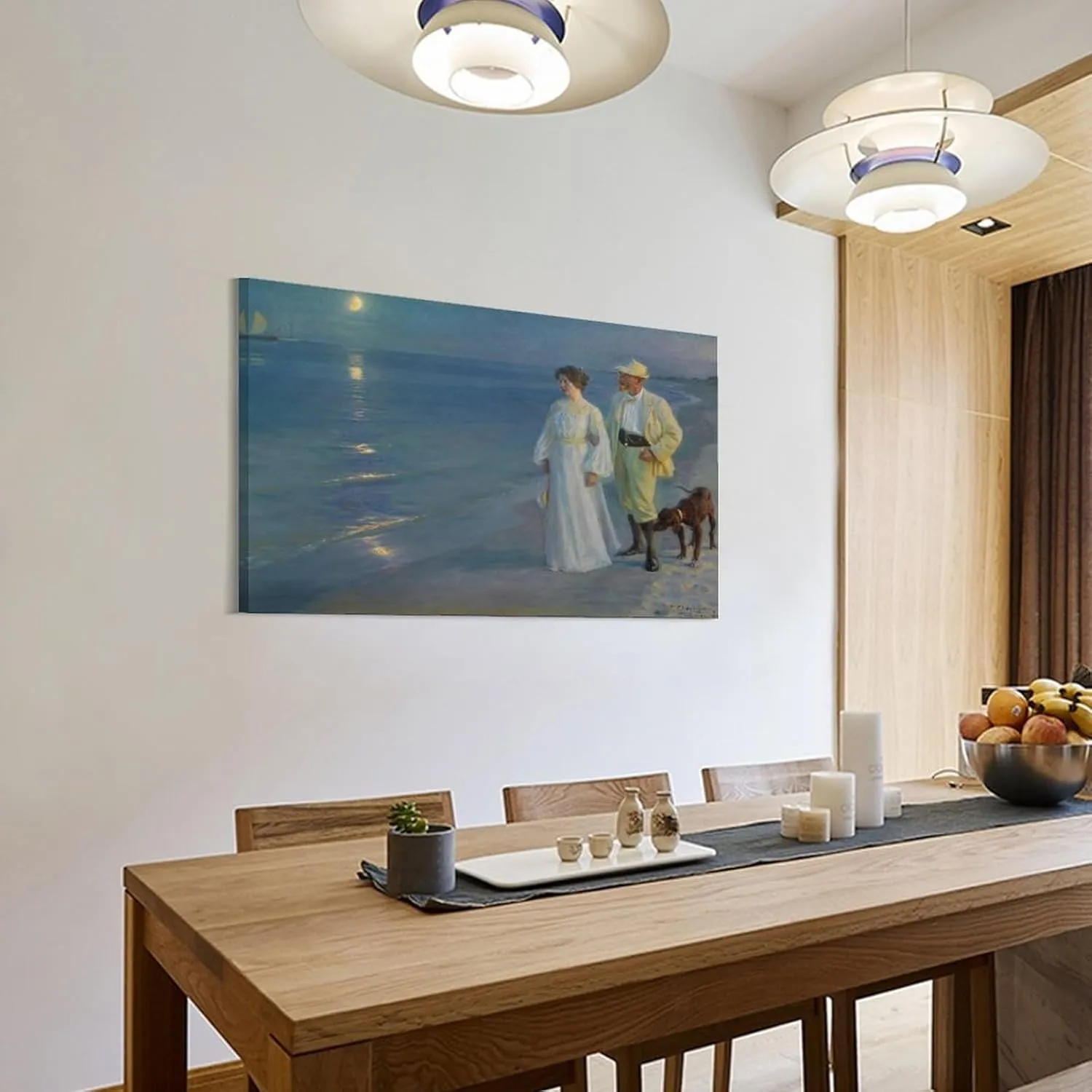 Peder Severin Kroyer,Summer Evening at Skagen Beach, The Painter And His Wife, 1899,art Prints,Vinta Poster Decorative Painting Canvas Wall Art Living Room Posters Bedroom Painting 20x30inch(50x75cm)