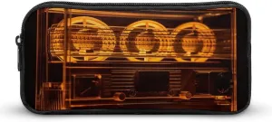 Pencil Case for Men Women Illuminated Audio Tape Pencil Pouch Portable Pencil Bag Personalized Pencil Holder Aesthetic Pen Bag Pencil Box Desk Organizer for Office