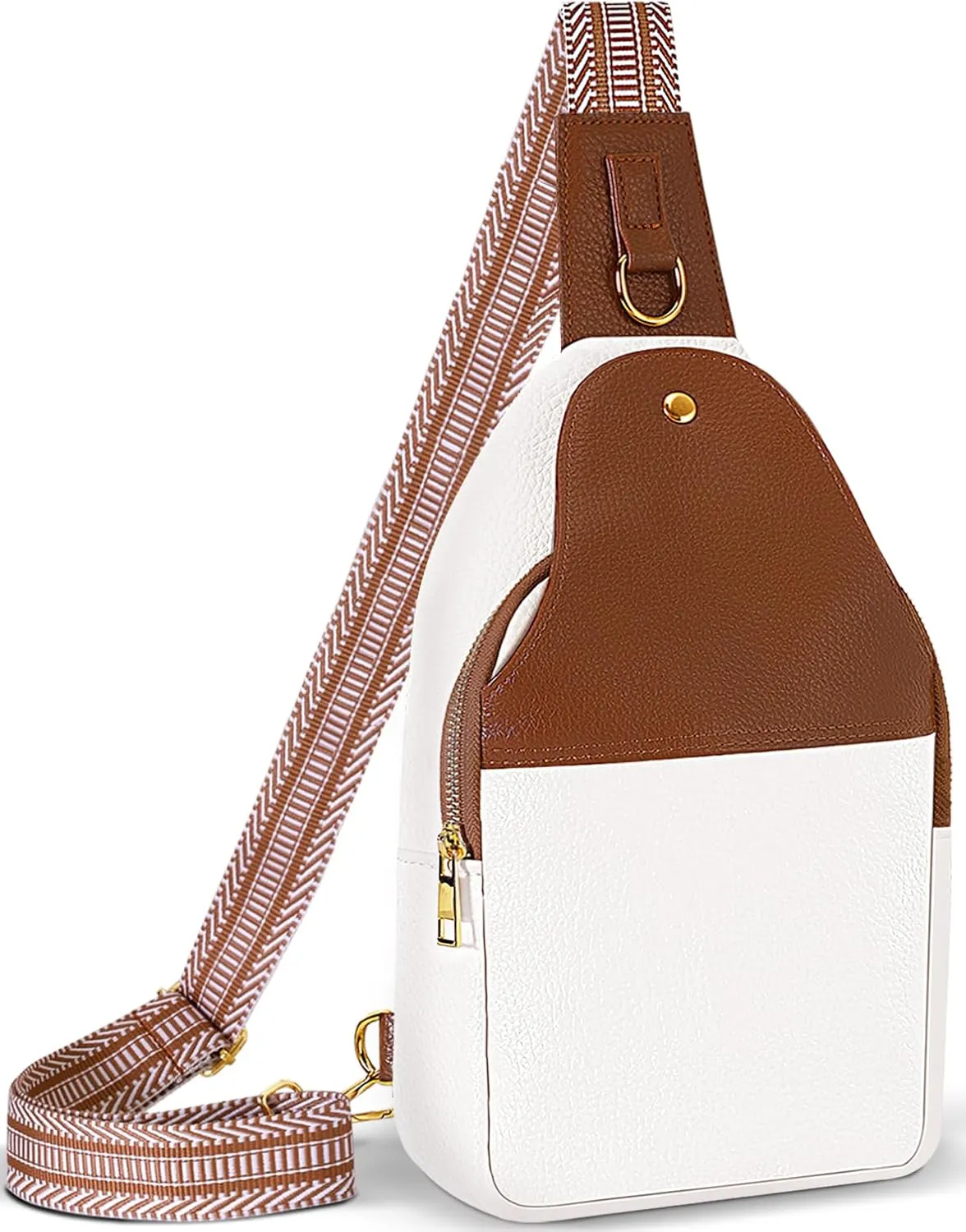 Personalized Crossbody Bag for Women Leather Sling Bags with Initial Letter Chest Bag for Travel, Gift for Mom Wife