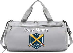 Personalized Duffle Bag with Name Photo, Custom Duffle Gym Bags with Wet Dry Pockets & Shoe for Dance Sport Travel, Personalized Gym Bag for Women Men