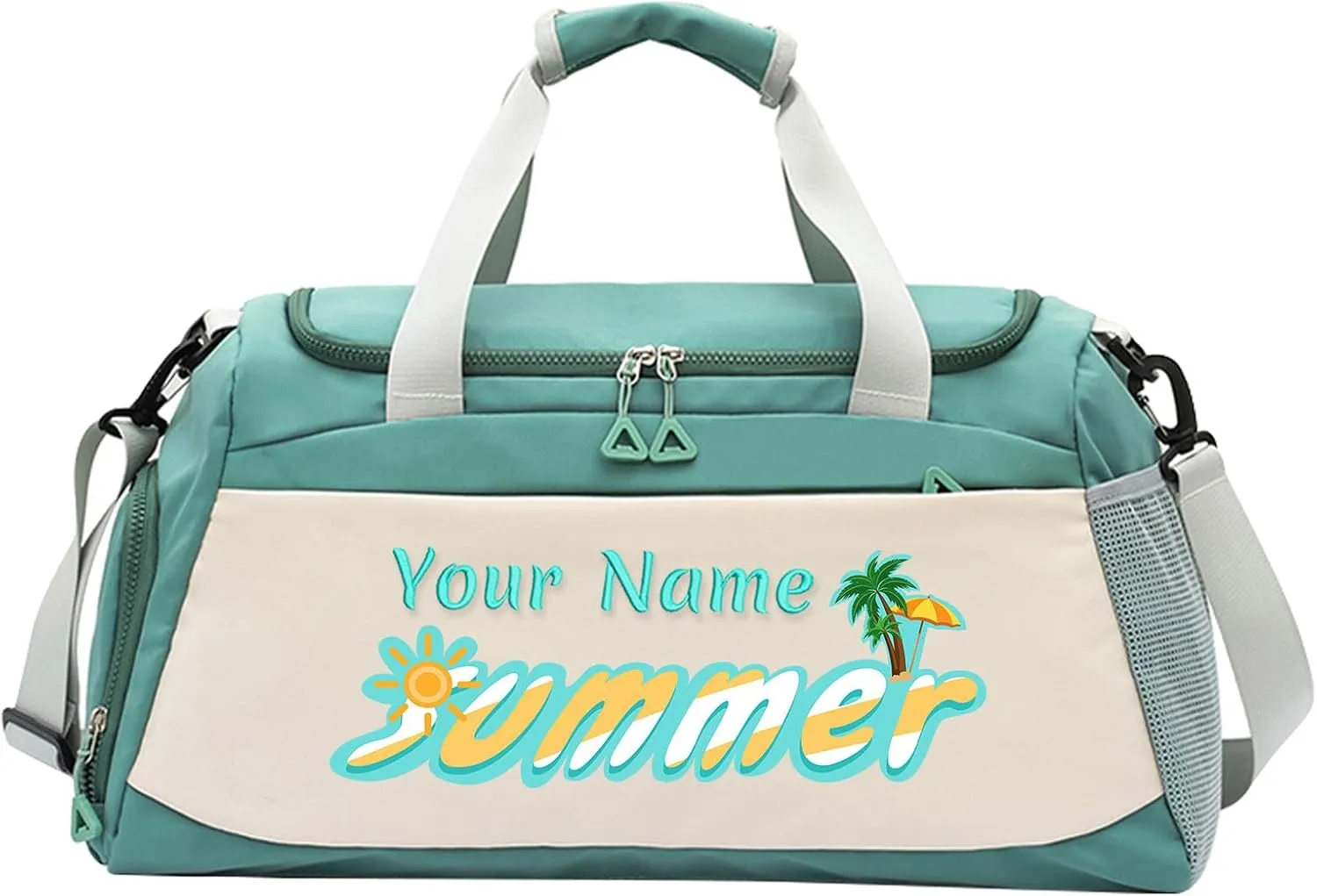 Personalized Duffle Travel Bag Custom Duffel Bag with Wet Dry Pockets, Printed Sports Bag with Photo Name Logo, Customized Weekend Overnight Gym Bag, Dance Ballet Gifts for Women Girls