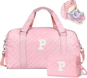 Personalized Gym Bag for Girls, Kids Travel Duffel Bag, Graduation Gift Ideas 2025, Monogram Weekender Bag with Shoes Compartment, Monogram others day gifts, Girls Gifts for Kids Friends