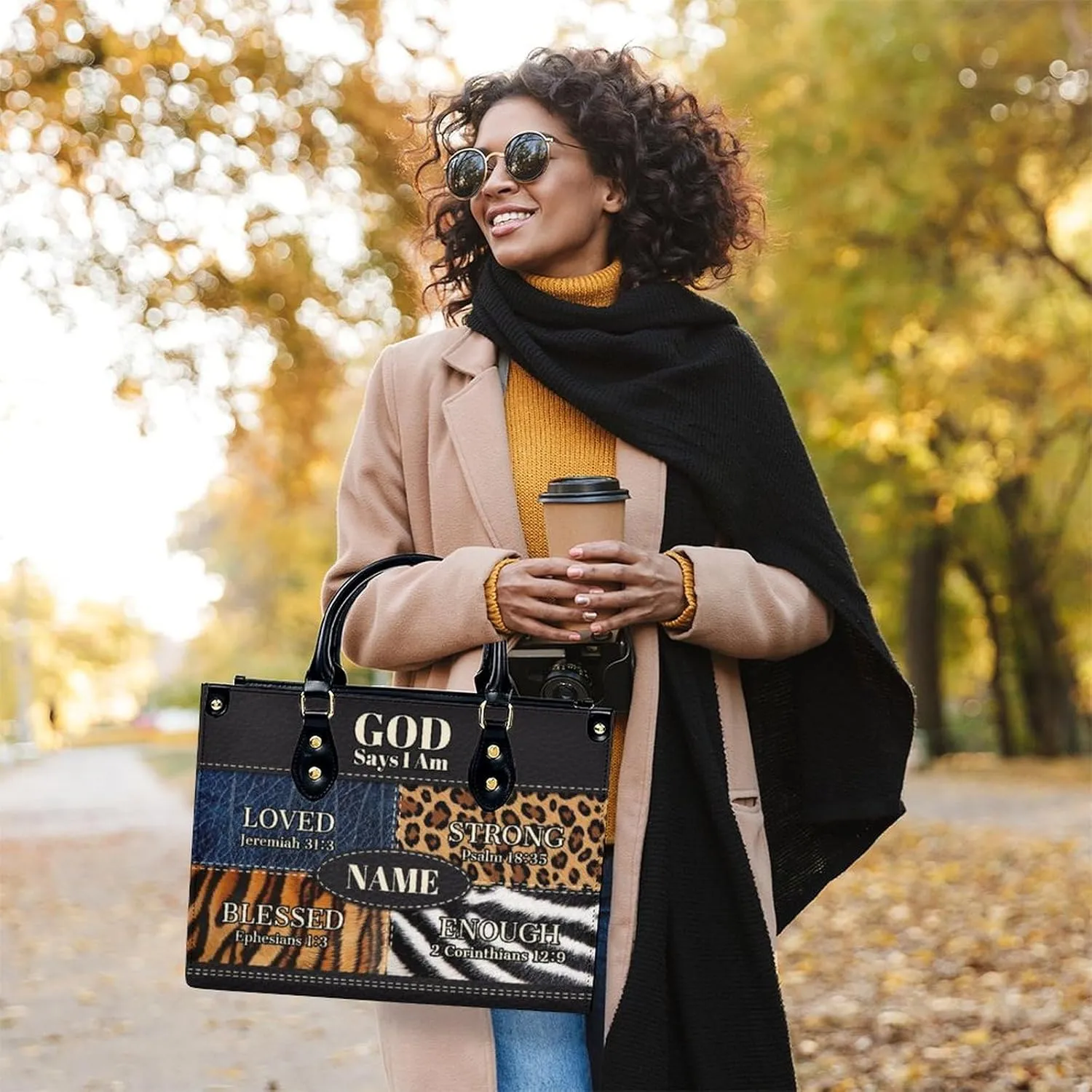Personalized Leather Handbag, Custom Purse for Women, Add Your Design/Photo/Text, Initial Tote Bag Gifts with Name