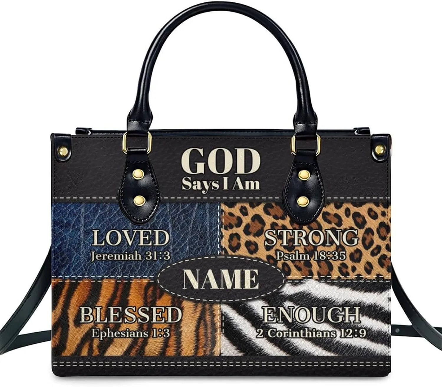Personalized Leather Handbag, Custom Purse for Women, Add Your Design/Photo/Text, Initial Tote Bag Gifts with Name