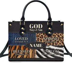 Personalized Leather Handbag, Custom Purse for Women, Add Your Design/Photo/Text, Initial Tote Bag Gifts with Name