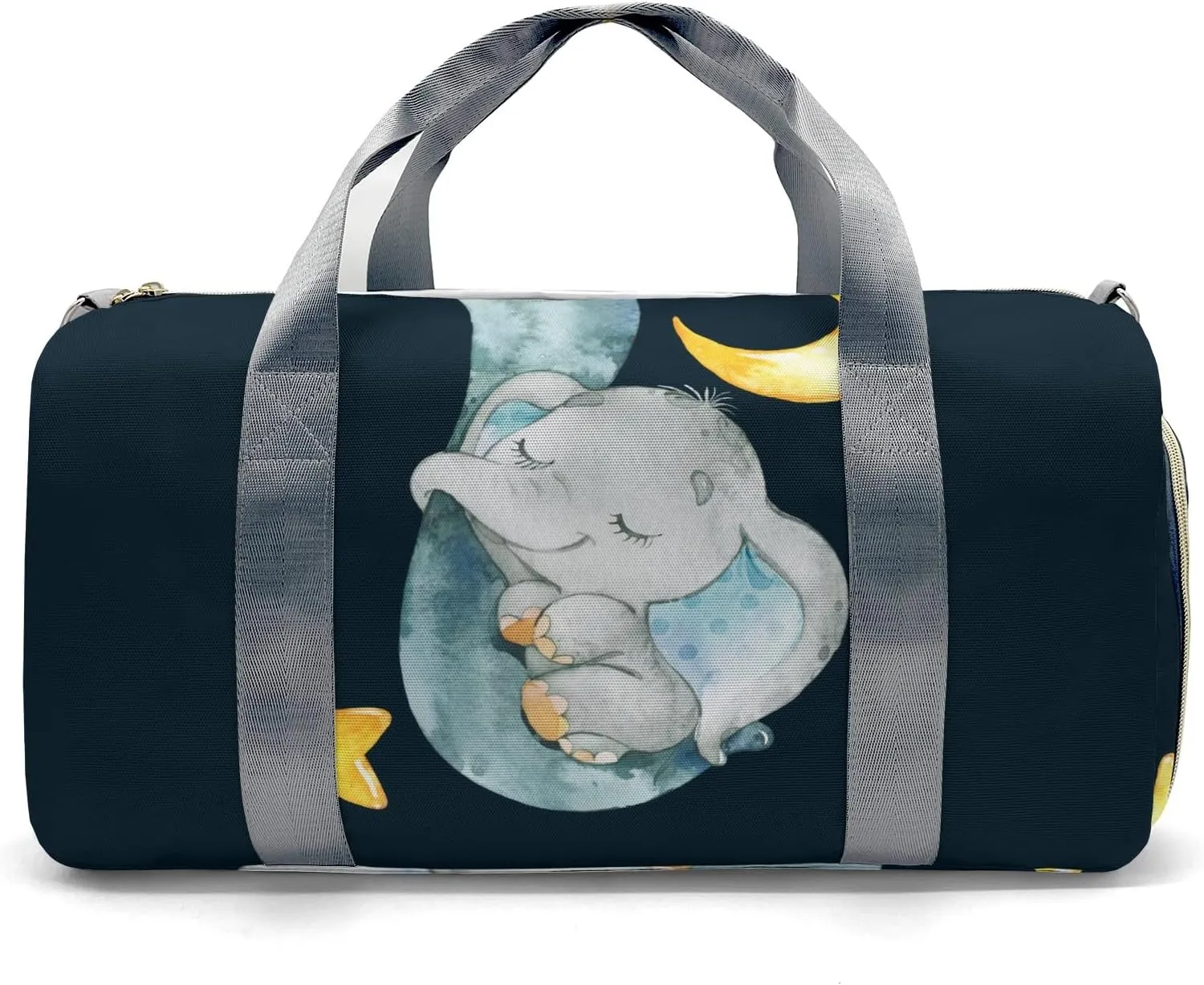 Personalized Name Duffel Bag Sleeping Elephant Moon Star Ultimate Travel Bags: Your Companion for Every Adventure