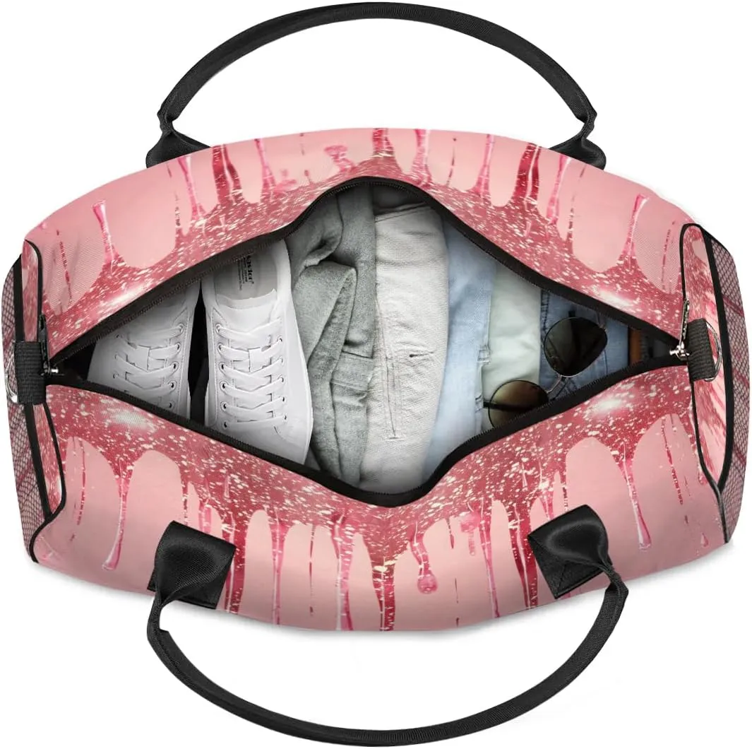 Personalized Name Sports Bag Travel Duffel Bags, Custom Initial Gym Bag for Adults, Overnight Weekend Bags, Dance Bag, Personalized Gifts, Fluid