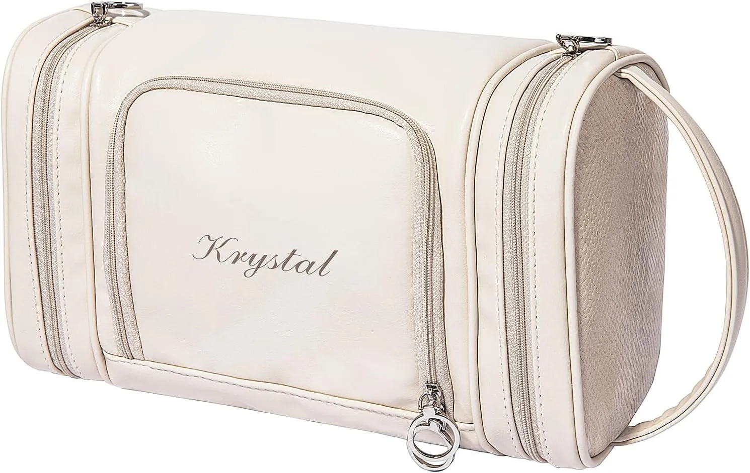 Personalized Name Toiletry Bag for Women Christmas, Travel Organizer Toiletry Bag, Water-Resistant Toiletries Organizer, Makeup Bag, Christmas Sisters Gift, Travel Toiletries Kit Leather Cosmetic Bag