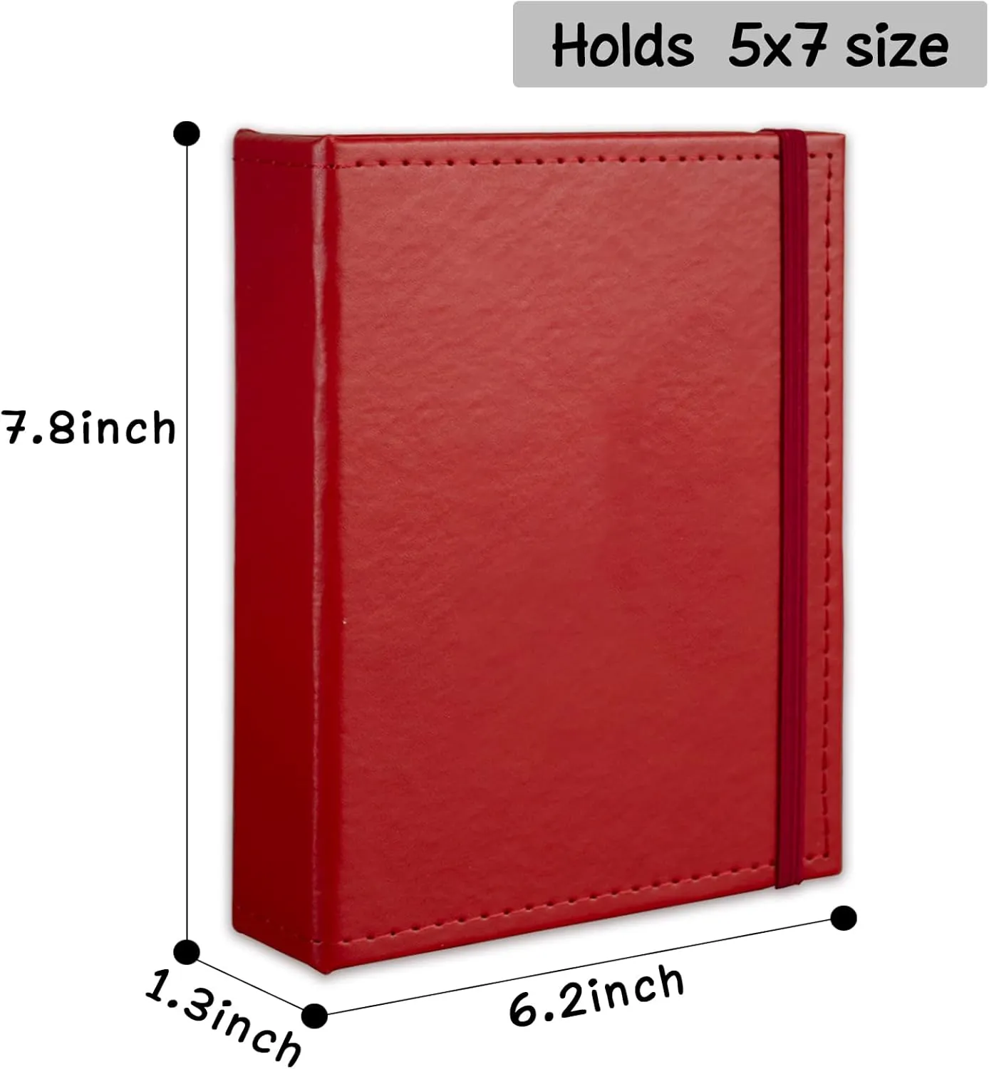 Photo Album 5x7 52 Pockets Pack of 2 Leather Cover Picture Book Holds 5x7 Photos for Wedding, Baby, Family, Graduation