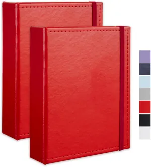 Photo Album 5x7 52 Pockets Pack of 2 Leather Cover Picture Book Holds 5x7 Photos for Wedding, Baby, Family, Graduation