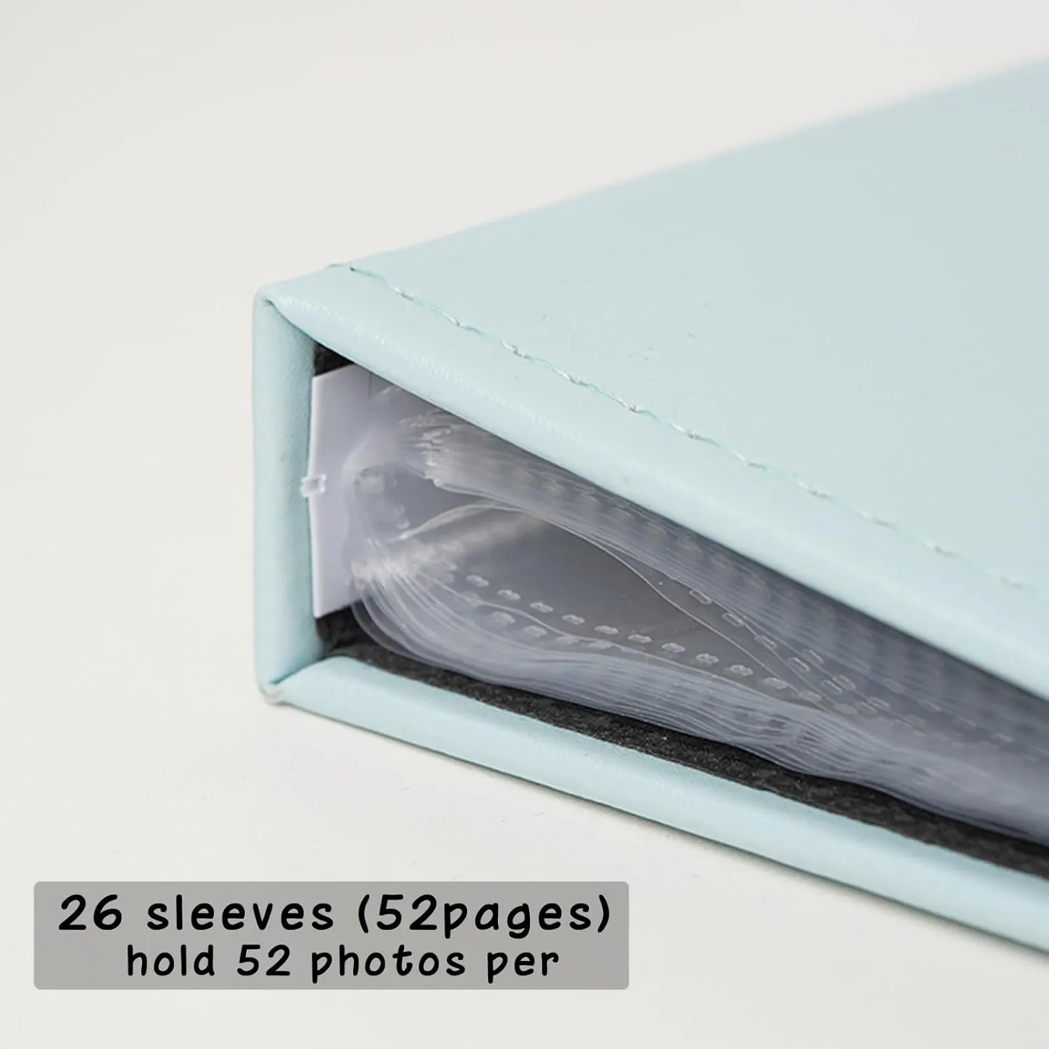 Photo Album 5x7 52 Pockets Pack of 2 Leather Cover Picture Book Holds 5x7 Photos for Wedding, Baby, Family, Graduation