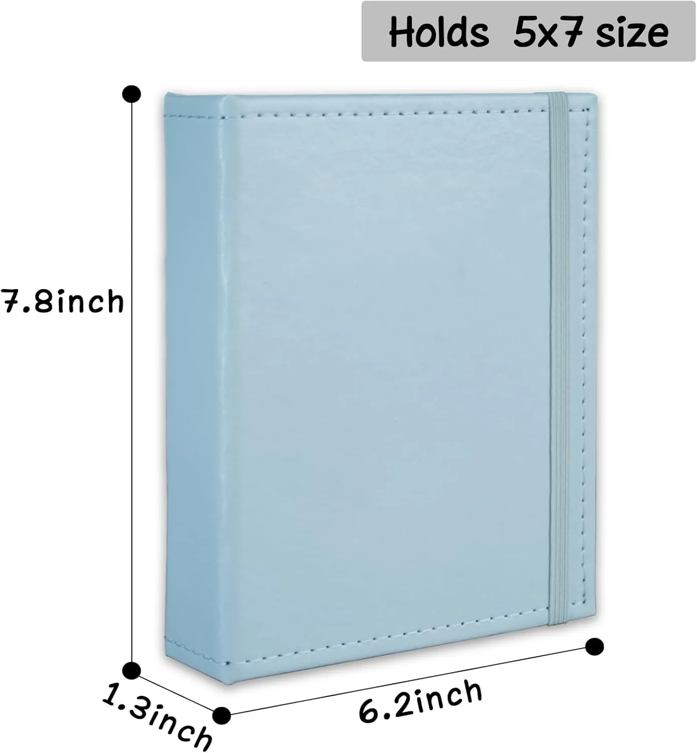 Photo Album 5x7 52 Pockets Pack of 2 Leather Cover Picture Book Holds 5x7 Photos for Wedding, Baby, Family, Graduation