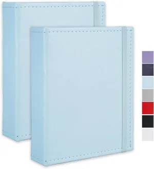 Photo Album 5x7 52 Pockets Pack of 2 Leather Cover Picture Book Holds 5x7 Photos for Wedding, Baby, Family, Graduation