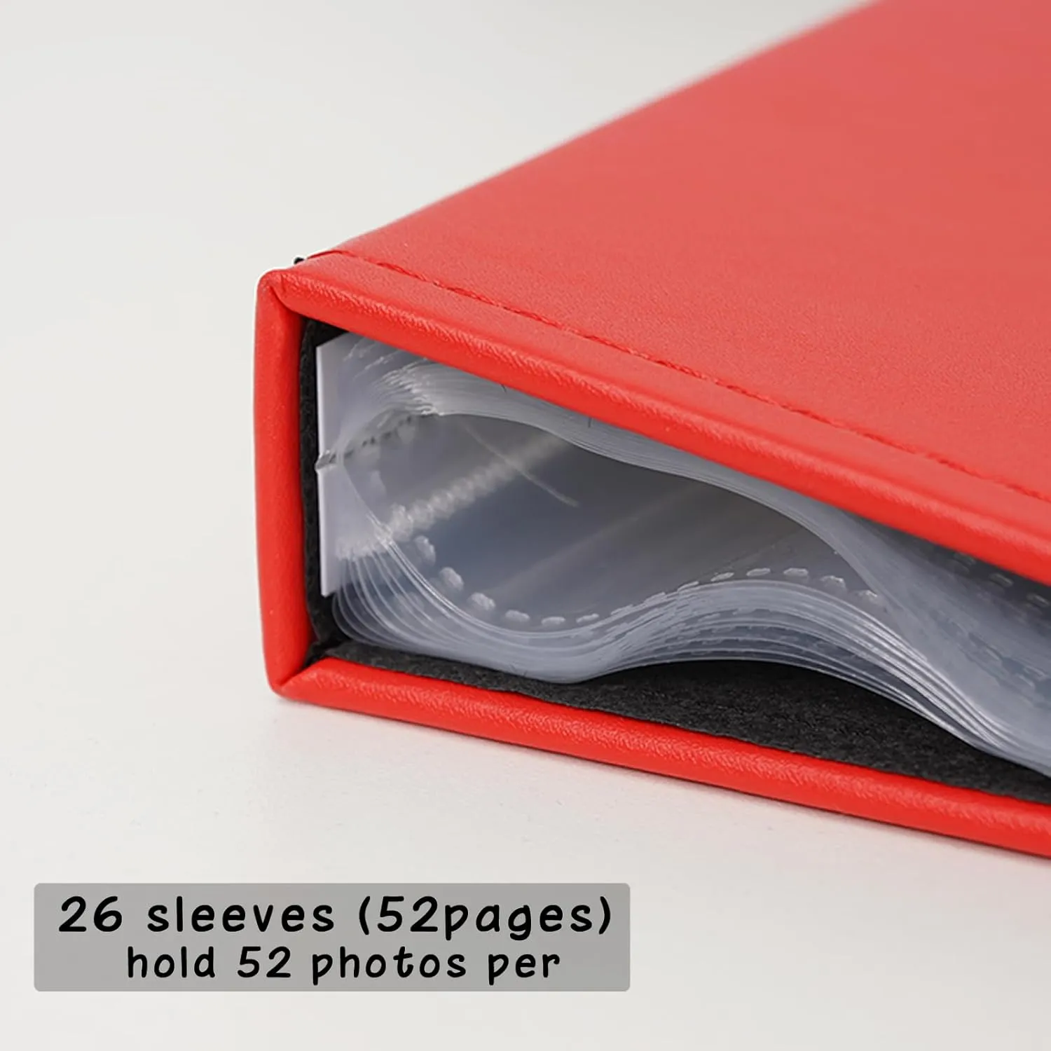 Photo Album 5x7 52 Pockets Pack of 2 Leather Cover Picture Book Holds 5x7 Photos for Wedding, Baby, Family, Graduation