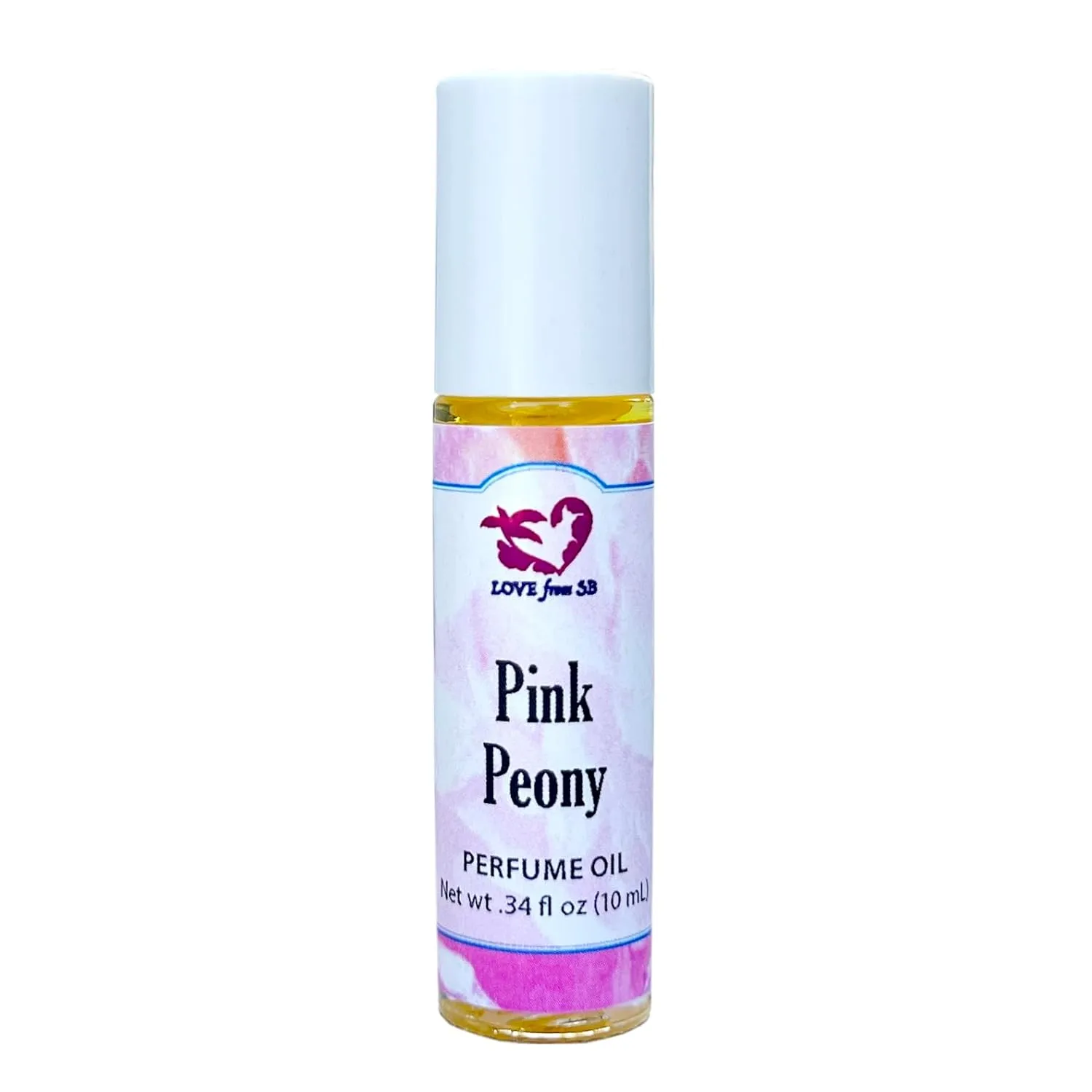 Pink Peony Perfume Oil | .03 oz/10 ml Roll On Bottle with Organic Jojoba Oil | Made in Santa Barbara, California (Pink Peony)