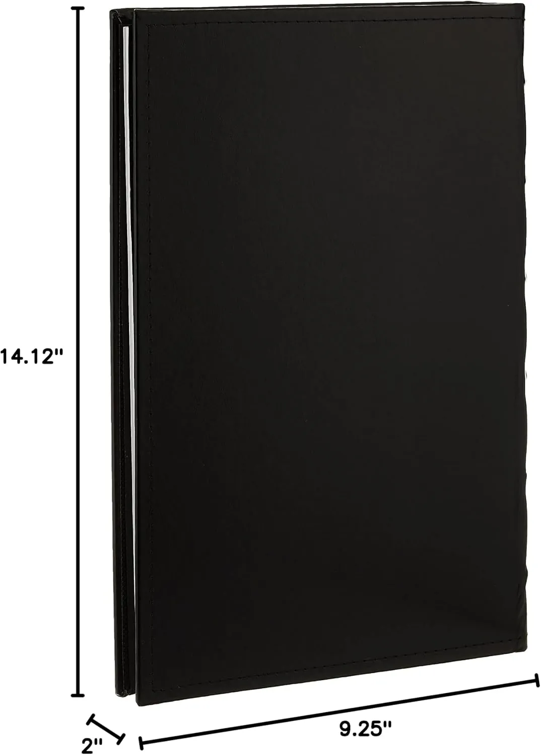 Pioneer Sewn Bonded Leather BookBound Bi-Directional Photo Album, Holds 300 4x6" Photos, 3 Per Page. Color: Black.