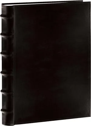 Pioneer Sewn Bonded Leather BookBound Bi-Directional Photo Album, Holds 300 4x6" Photos, 3 Per Page. Color: Black.