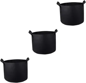 Plant Growing Bags 3 Pcs Round Planting Pouches Non-Woven Flower Pot Planting Bag Set