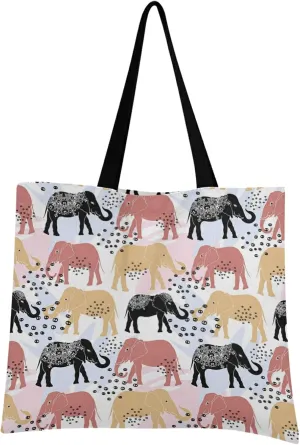 Poeticcity Women Grocery Tote Bag, Canvas Shoulder Bags, Women Handbag for Outdoors